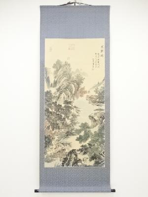 袁江筆　山水　肉筆紙本掛軸